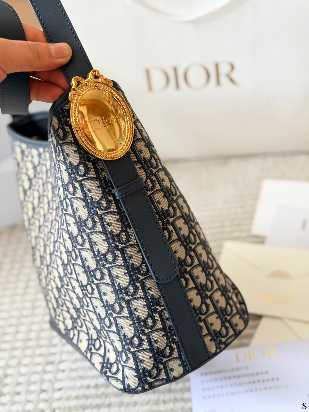DEM353  New arrive fashion dee pblue color bag for woman beautiful gift to choose size 28cm