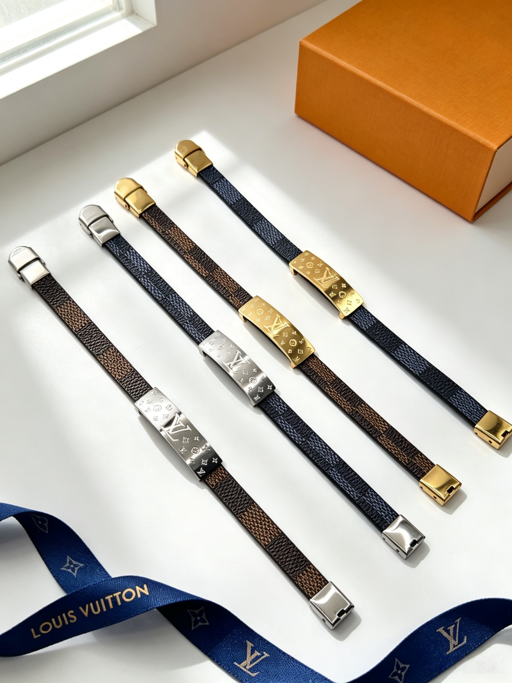 LEM563 New trendy three-dimensional metal letter bracelet a pair of ladies' accessories for couples