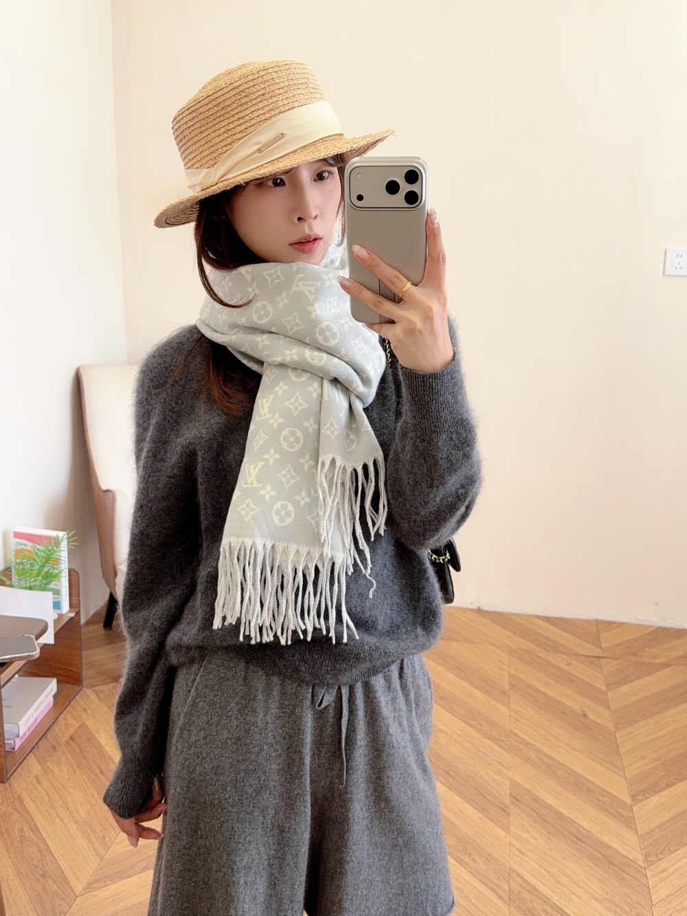 LEM529 new arrive  Hot sale brown grey color fashion beautiful  scarf  for woman gift  to choose size 180*60cm
