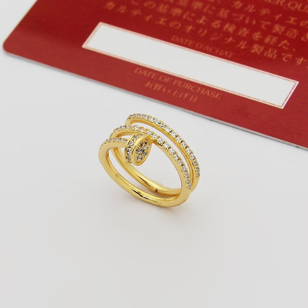 CREM231  New Classic Ring Brand Designer Titanium Steel Ring Gold Ring Women Mens Ring Love Promise Jewelry