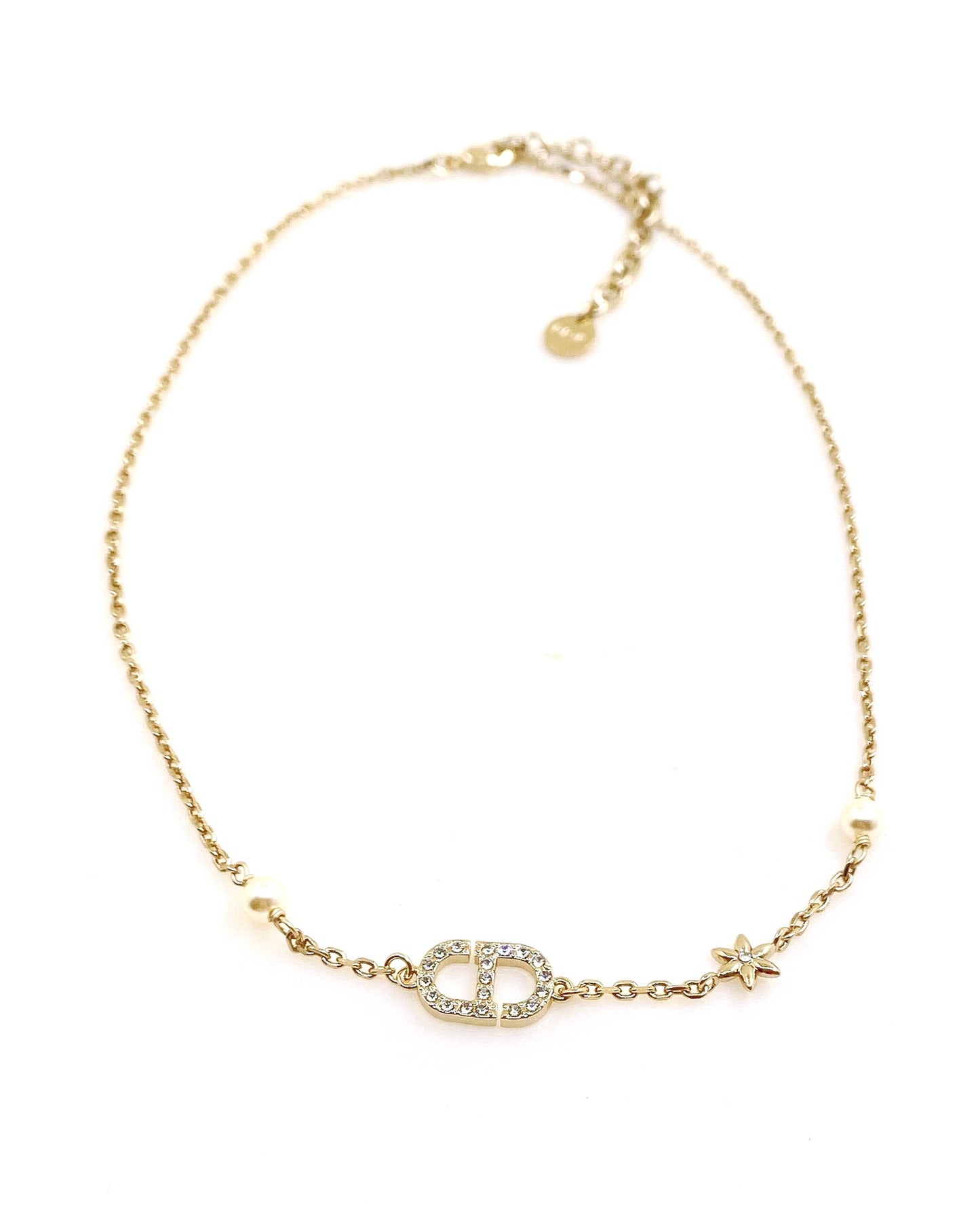 DEM287  New Arrive Fashion  with Diamond Stars Pearl  Necklce for Woman Brass Material Jewelry To Choose Gift