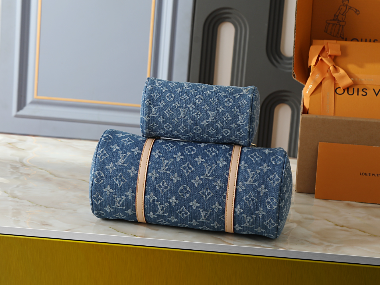 LEM408 New arrive fashion bag for woman Denim fabric handbag beautiful gift to choose gift 27.0 x 11.0 x 13.0cm