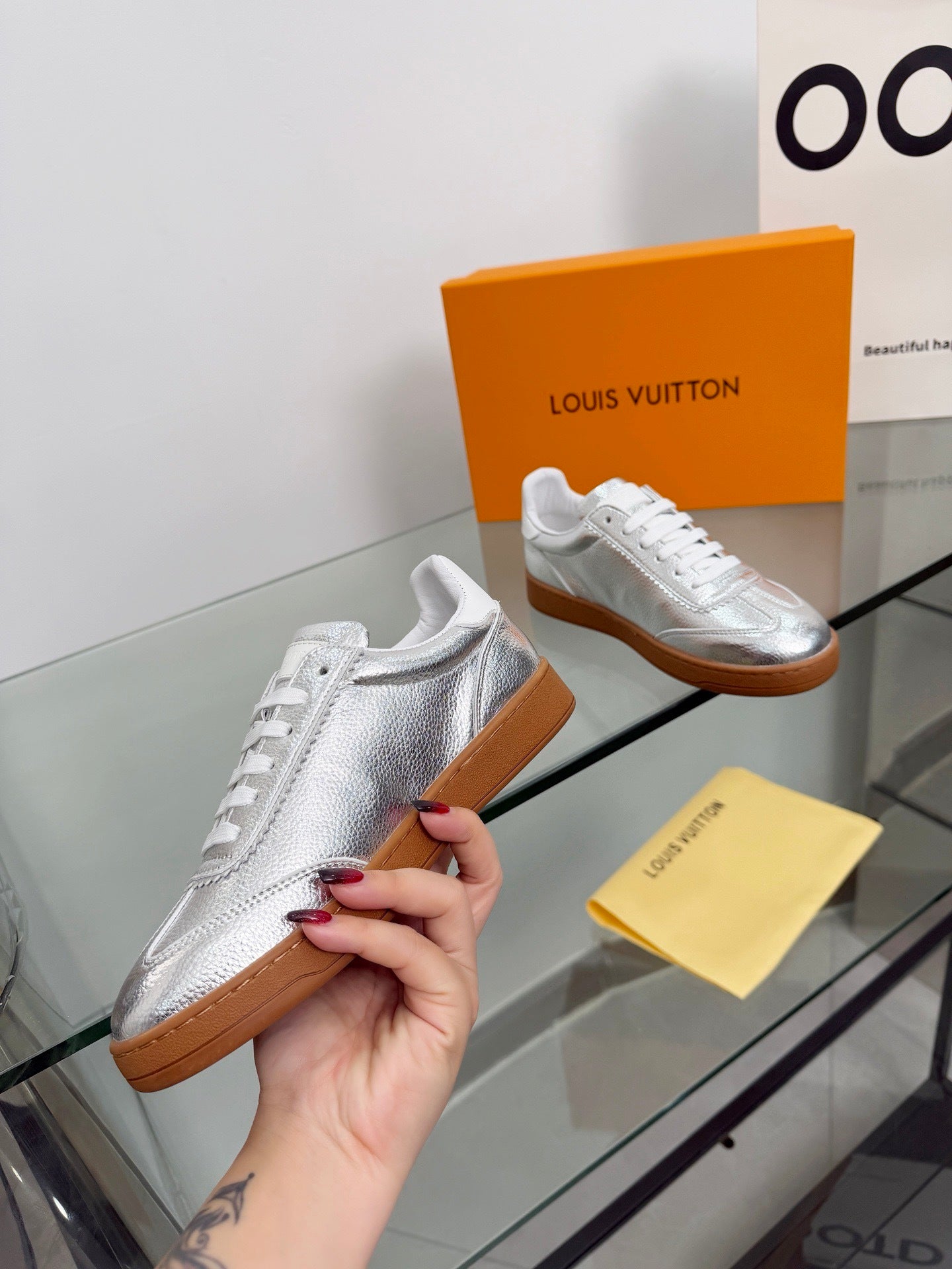LEM380 Designer Shoes trainer women Sneakers shoes for women silver color high quality size 35 to 41