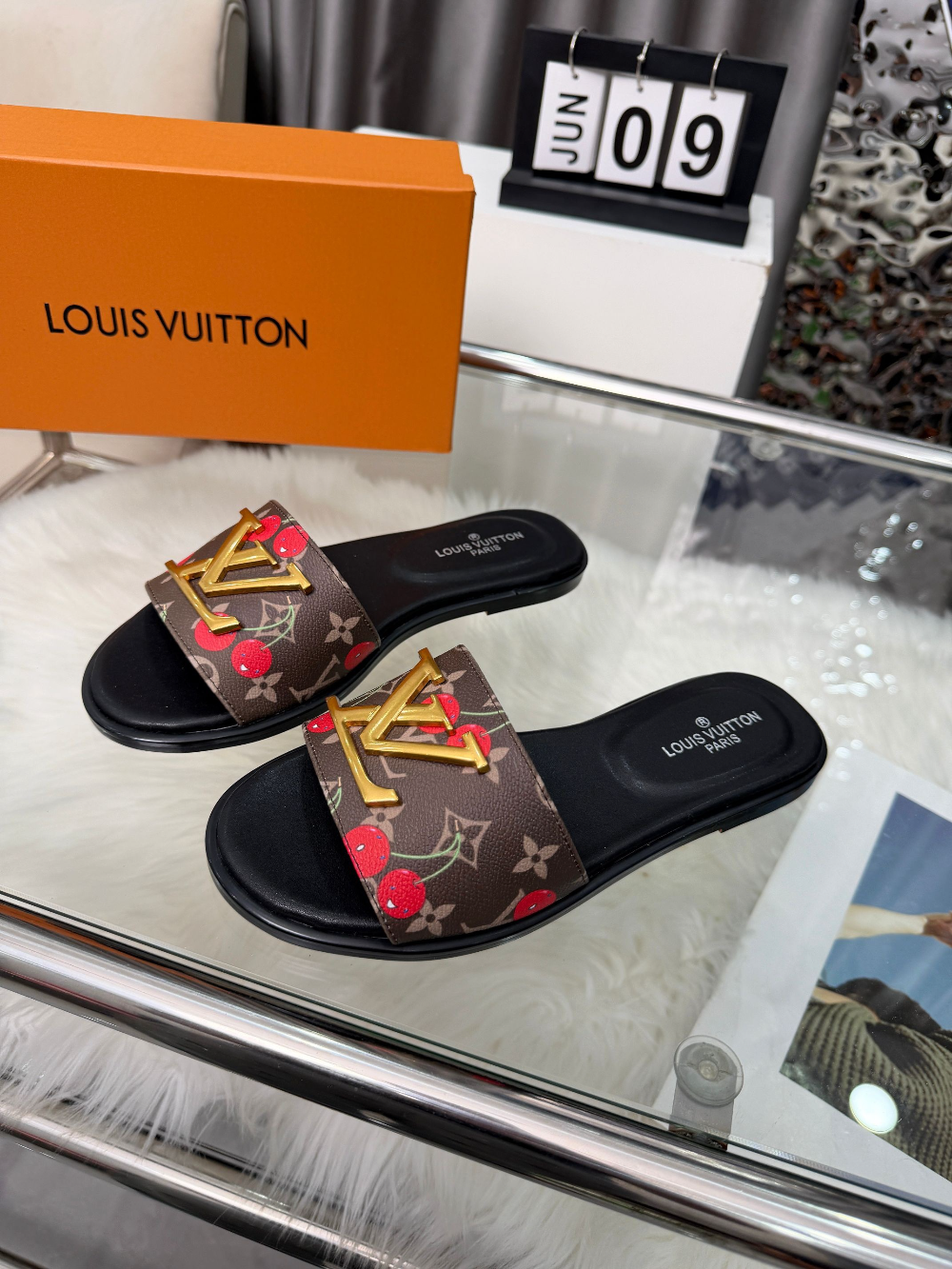 LEM535 New arrive fashion black brown blue shose for woman beautiful Slippers gift to choose