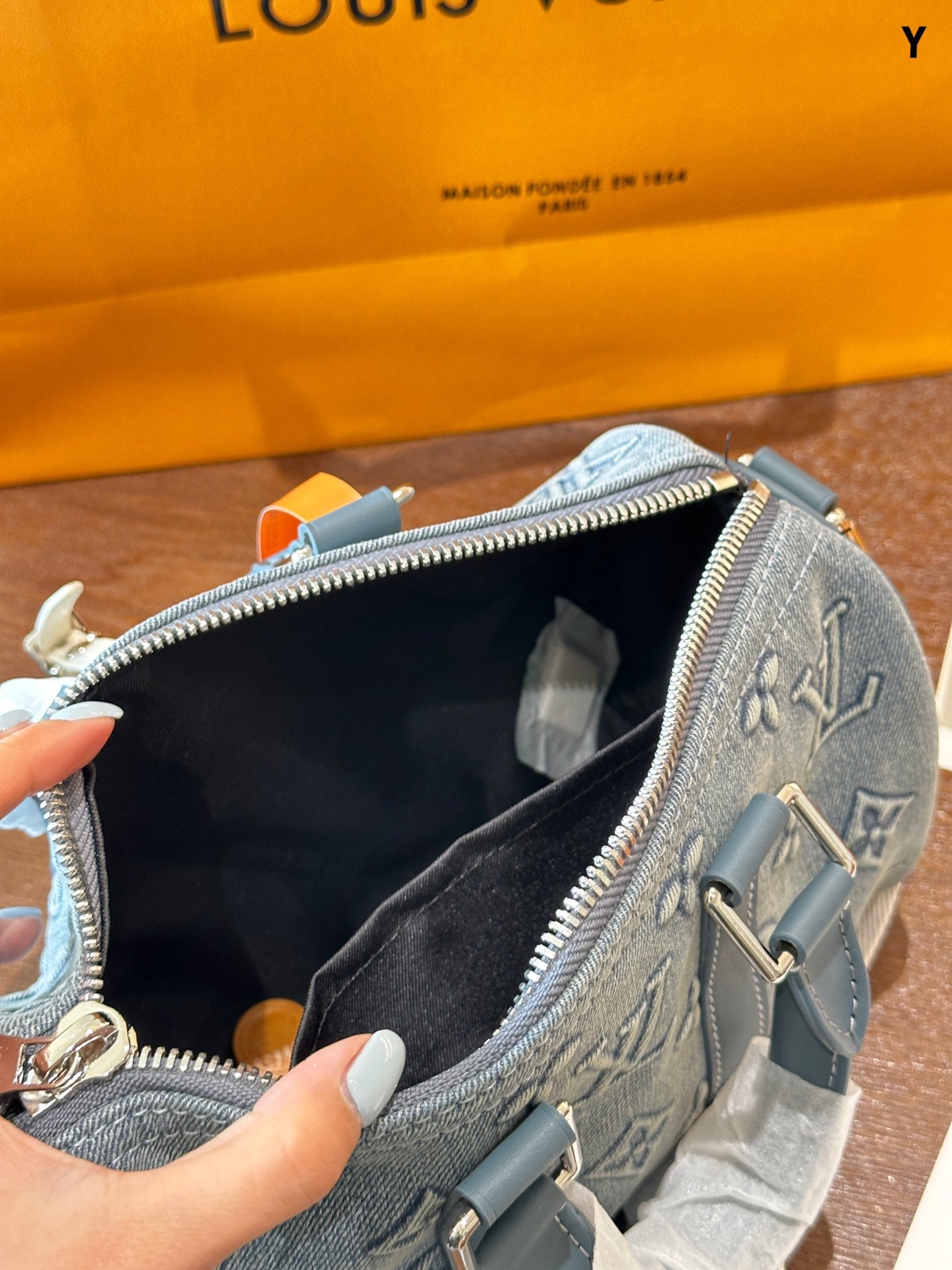 LEM362 New Designer Classic Cowboy bag  handbag blue  color women small bag