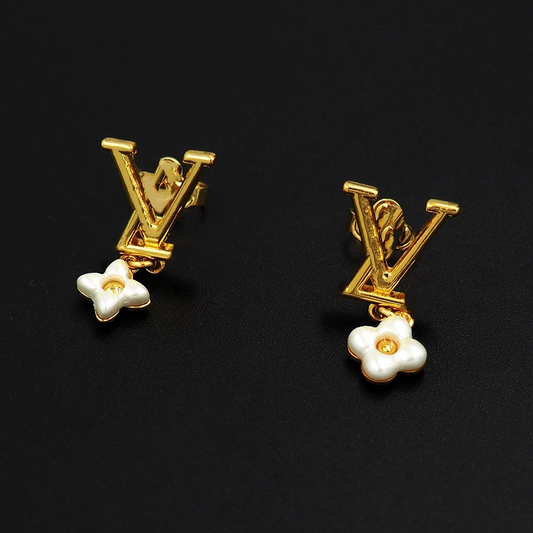 LEM469 New Arrive Silver and Gold Color Earring Fashion Design Earring Charm for Women Jewelry  2.4cm Long