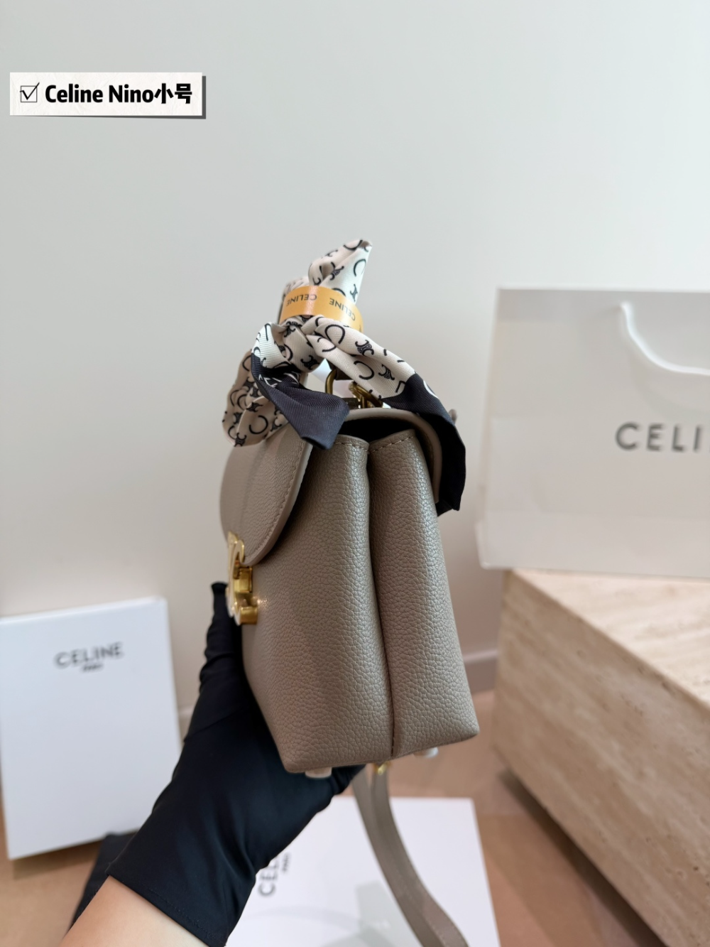 CLEM50 New arrive fashion black grey bag for woman hands bag beautiful gift to choose gift  20x13cm