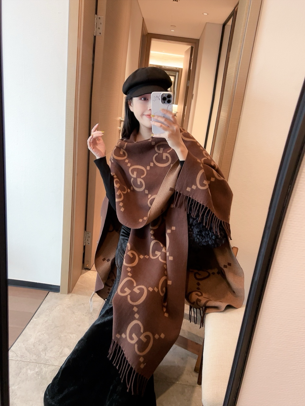 GEM256 new arrive  Hot sale dark brown color fashion beautiful  scarf  for woman gift  to choose 145x185cm