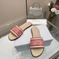 DEM345 Designer women Slippers red blue color sandals shoes for women high quality size 35 to 43