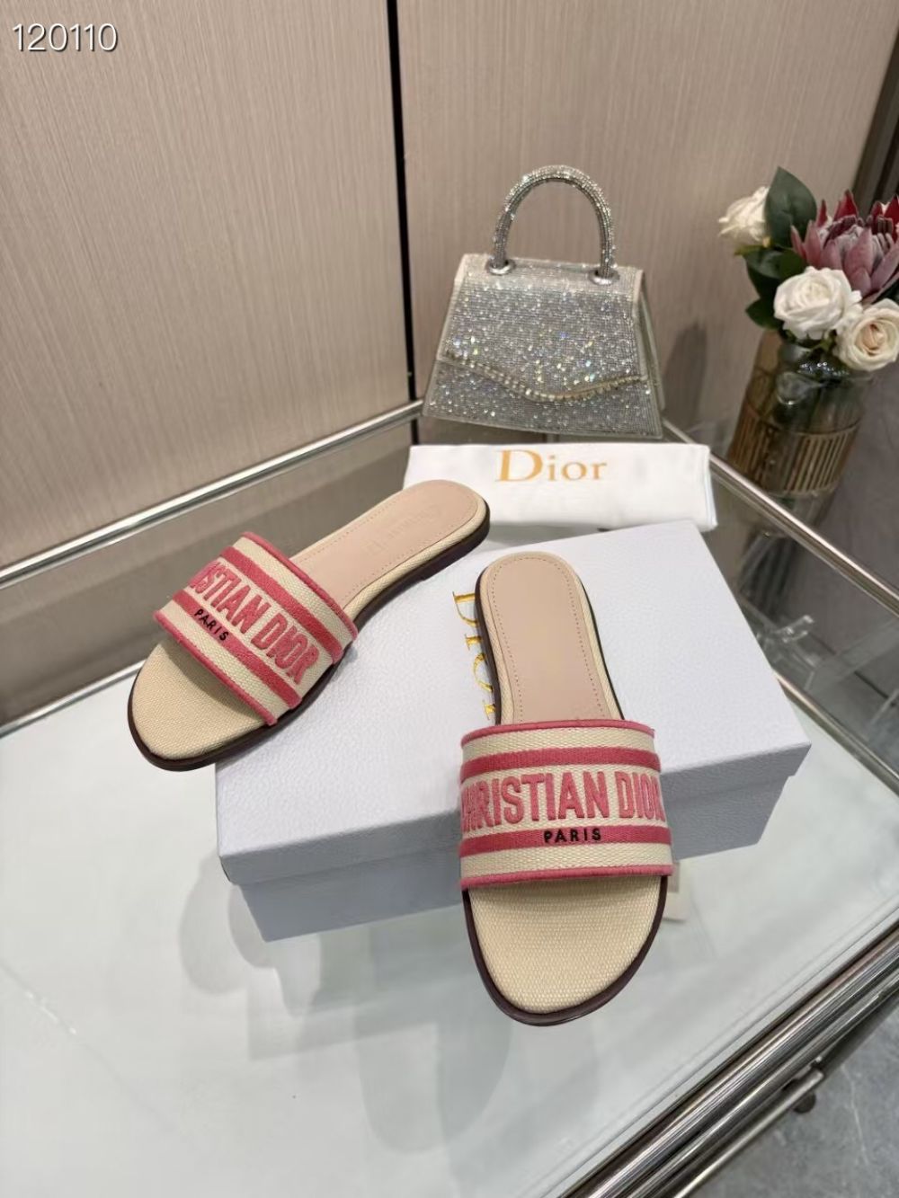 DEM345 Designer women Slippers red blue color sandals shoes for women high quality size 35 to 43