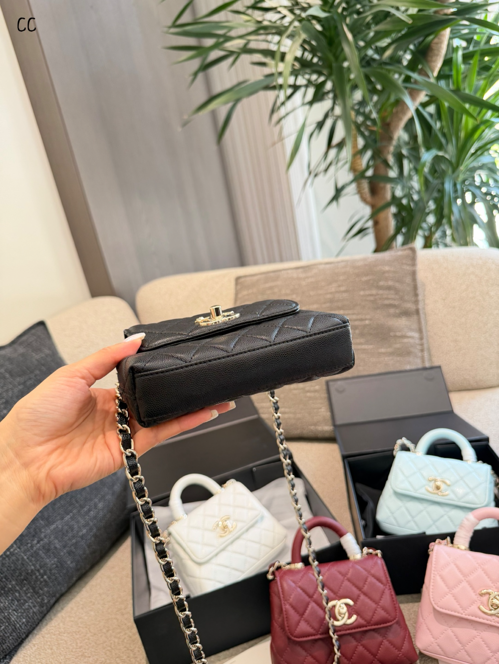 CEM369 New arrive fashion red black pink white light blue color bag for woman beautiful gift to choose 15×12cm
