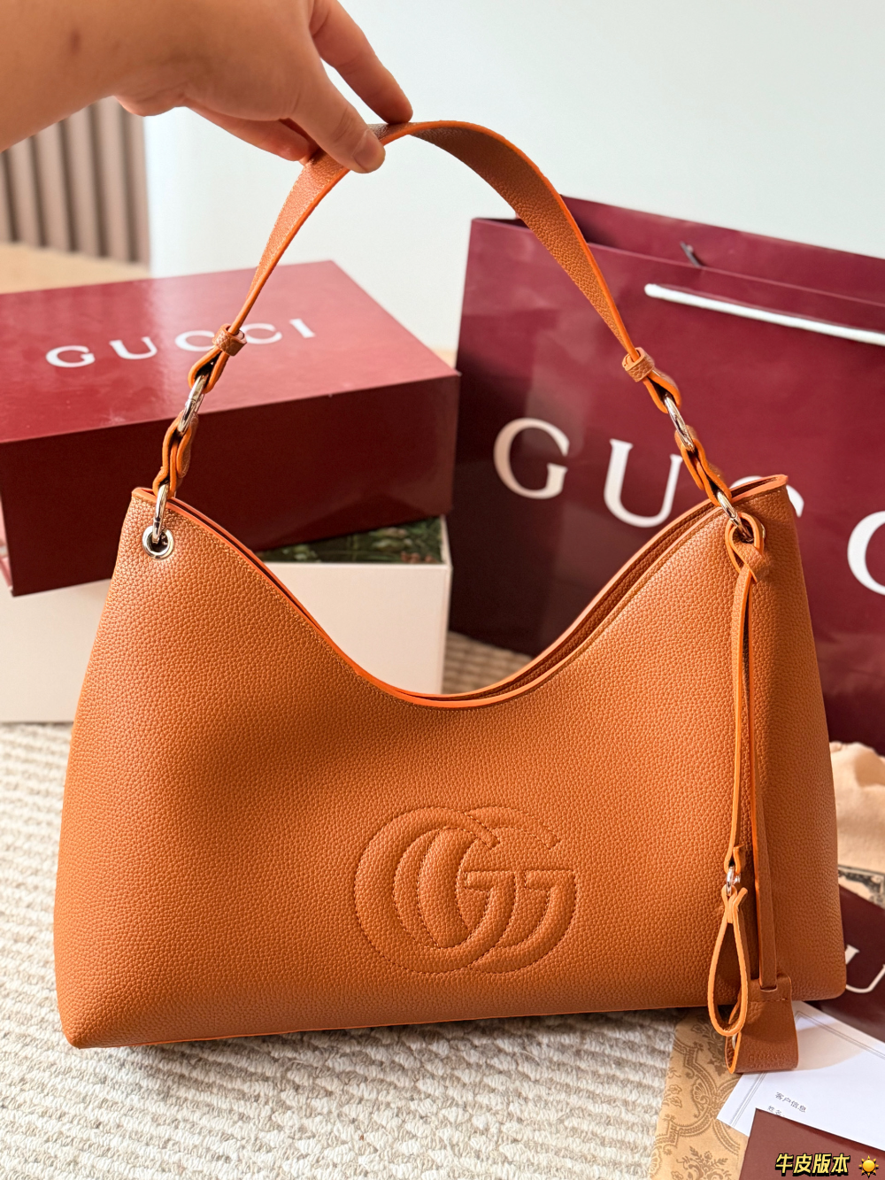 GEM276  New arrive fashion black brown red orange khaki bag for woman hands bag beautiful gift to choose gift 42x19cm