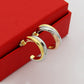 CREM212 New Arrive Fashion  Hot Sale Three-color Three-ring C-shaped Earring  for Woman Jewelry To Choose Gift