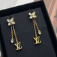 LEM395 New Arrive Fashion Gold Color Long Tassel letters Earring  for Woman Jewelry Beautiful Jewelry To Choose Gift No with Box