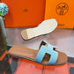 HEM107 New arrive fashion blue and black color H shose for woman beautiful Slippers gift to choose