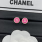 CEM216 New Arrive Fashion  Hot Sale  with Diamond Heart Earring  for Woman Jewelry Black and Pink Color To Choose Gift