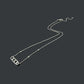 MEM23 New Fashion Titanium steel Necklace for Women gift Couples Cubic Zirconia Wedding Necklace