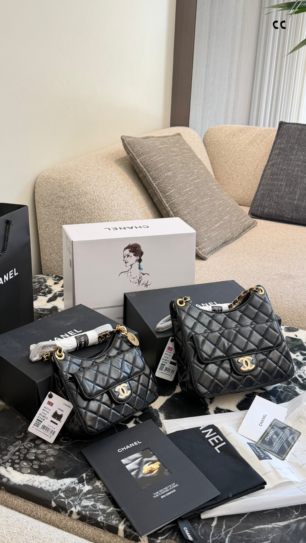 CEM394 New arrive fashion black white color bag for woman beautiful gift to choose 2 size