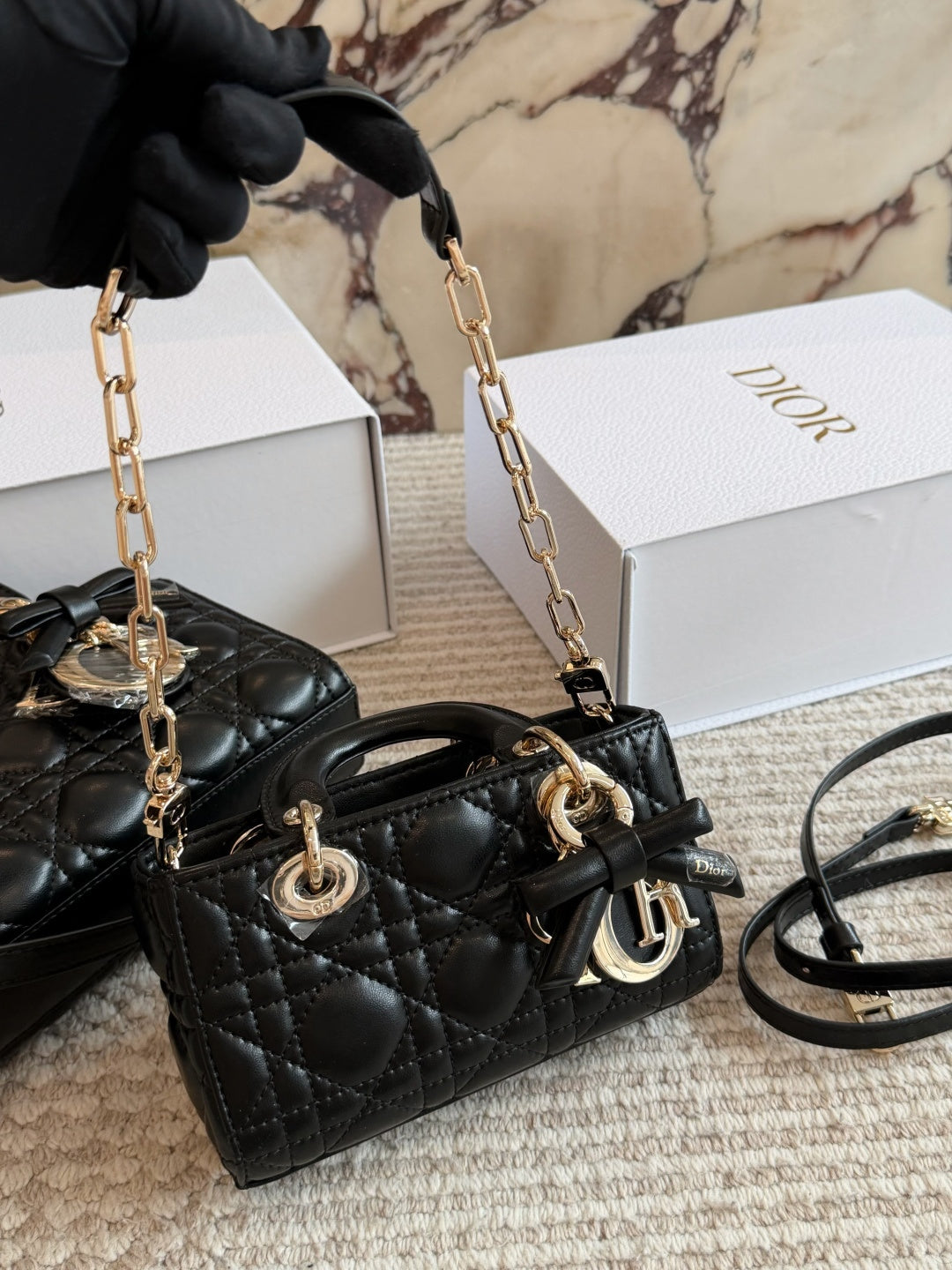 DEM302 New Designer Classic diamond-patterned bow handbag black white pink color women bag