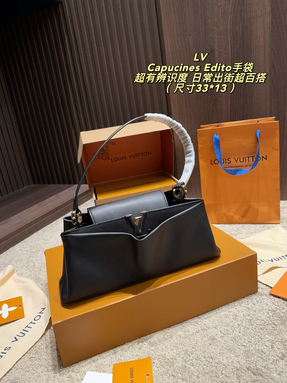 LEM615 New arrive fashion black brown caramel bag for woman hands bag beautiful gift to choose gift 33*13CM