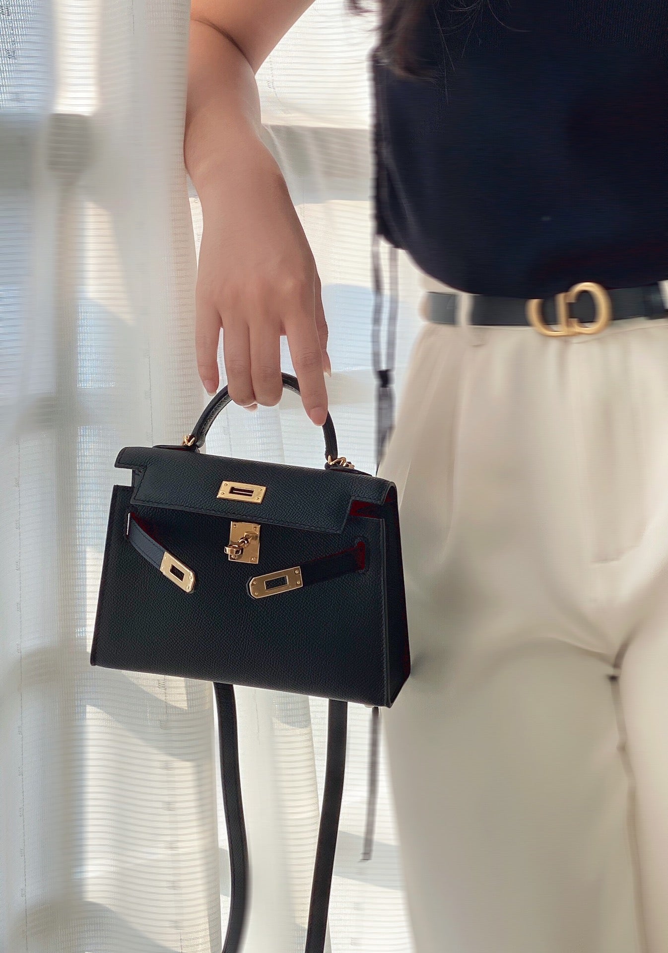 HEM91TOP Original Top-grade original single-layer leather New Genuine Leather Women's Crossbody Stewardess 19CM