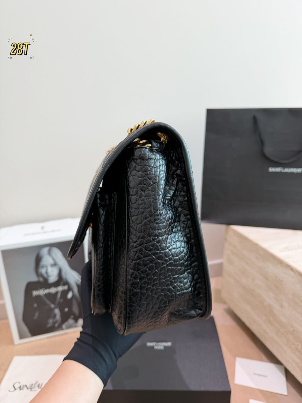 YLEM28 New arrive fashion black  red brown white bag for woman hands bag beautiful gift to choose gift 2 size