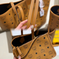 MCM04 New arrive fashion brown bag for woman hands bag beautiful gift to choose gift 29.5*13.5*25.5cm/34*16*30cm