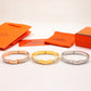 HEM76 mini Stainless Steel Wedding 18k gold silver color bracelet bangle Bague Femme for woman gift