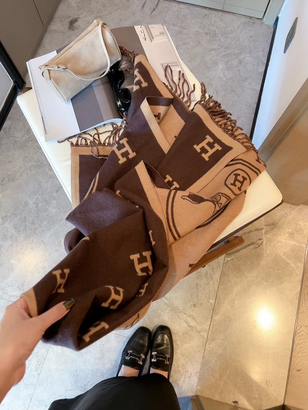 HEM71 new arrive Hot sale 65✖️180 brown color fashion beautiful scarf for woman gift to choose