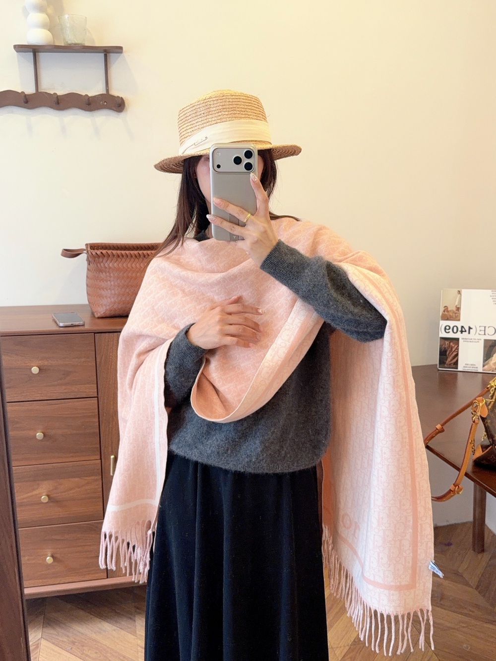 DEM333 new arrive  Hot sale black pink color fashion beautiful  scarf  for woman gift  to choose size 180*60cm