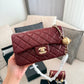 CEM243 New Designer Lambskin Leather Quilted Tabby Handbags Gold Hardware Chains Letter C Hasp Shoulder Bag