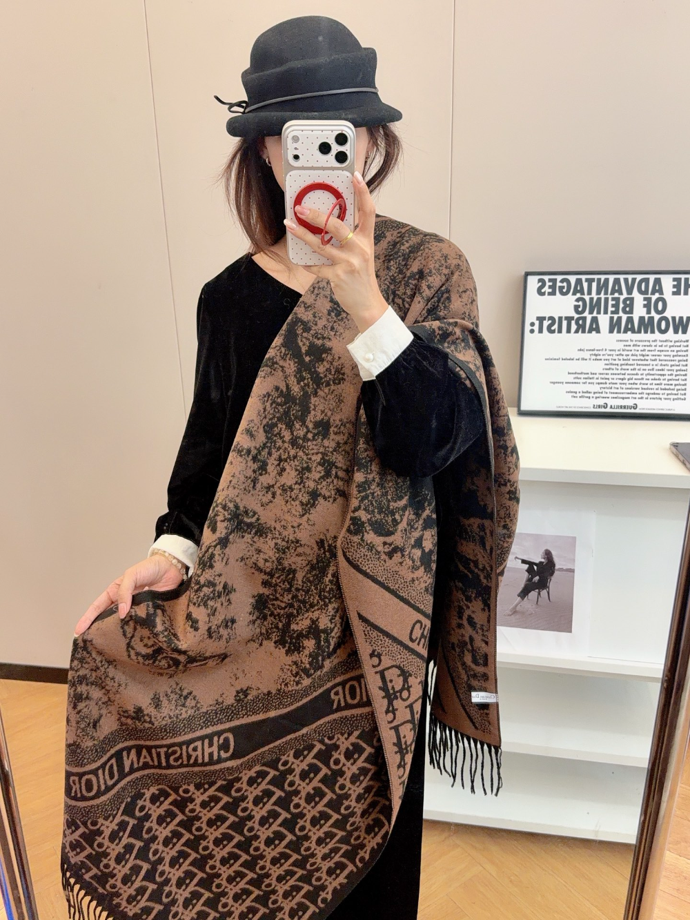 DEM336 new arrive  Hot sale  brown grey color fashion beautiful  scarf  for woman gift  to choose size 180*60cm