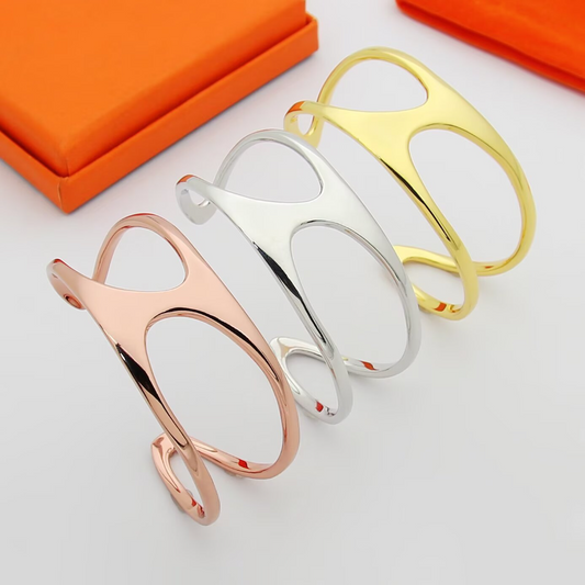 HEM119 New fashionable gold and silver rose-colored open-hole bracelet exquisite jewelry for women suitable for choosing as a gift