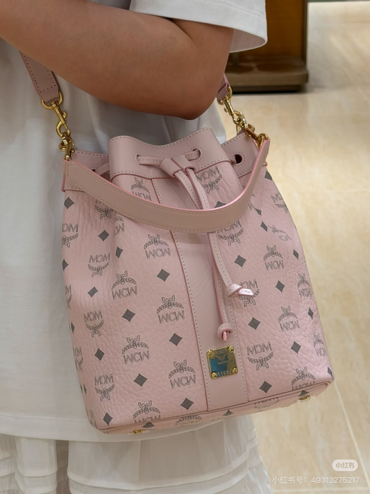 MCM05 New arrive fashion white black  pink brown bag for woman hands bag beautiful gift to choose gift 22*26cm