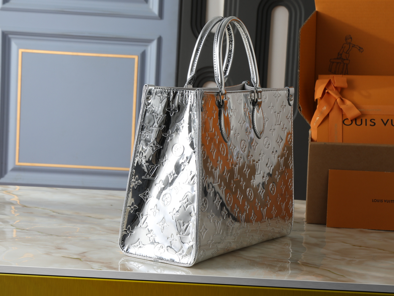 LEM418 New designer Shoulder totes Bags for womans ladies flap lady fashion casual handbag silver color tote bag 2 size