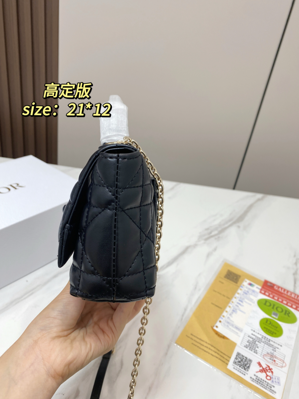 DEM361 New arrive fashion black white  red blue khaki  pink yellow color bag for woman beautiful gift to choose size 21*12cm