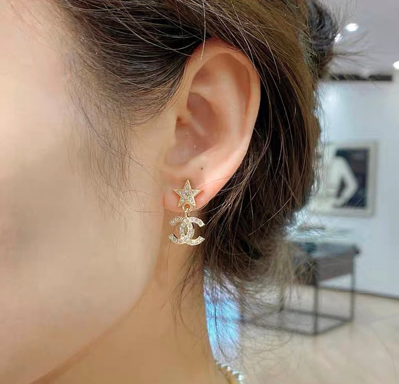 CEM228 New Arrive Fashion  Hot Sale  with Full Diamond Stars Earring  for Woman Jewelry To Choose Gift