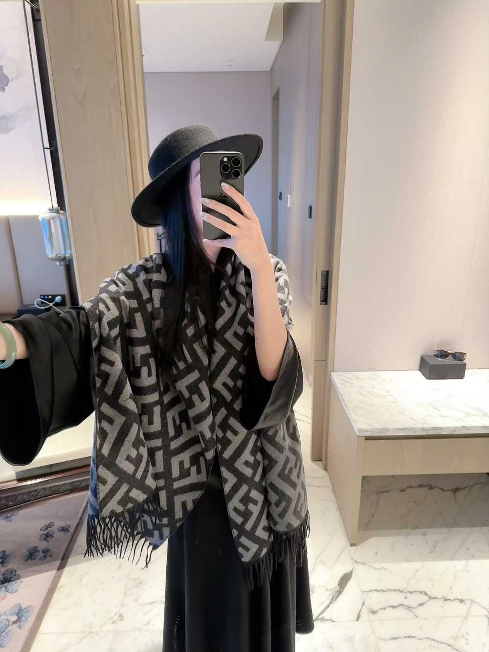 FEM36 new arrive  Hot sale black grey color fashion beautiful  scarf  for woman gift  to choose 60x180cm