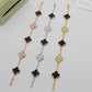 VEM32 Hot Sale Fashion 18k Akin Gold 4 Flowers Bracelet&bangle for Woman Size Jewelry Gift