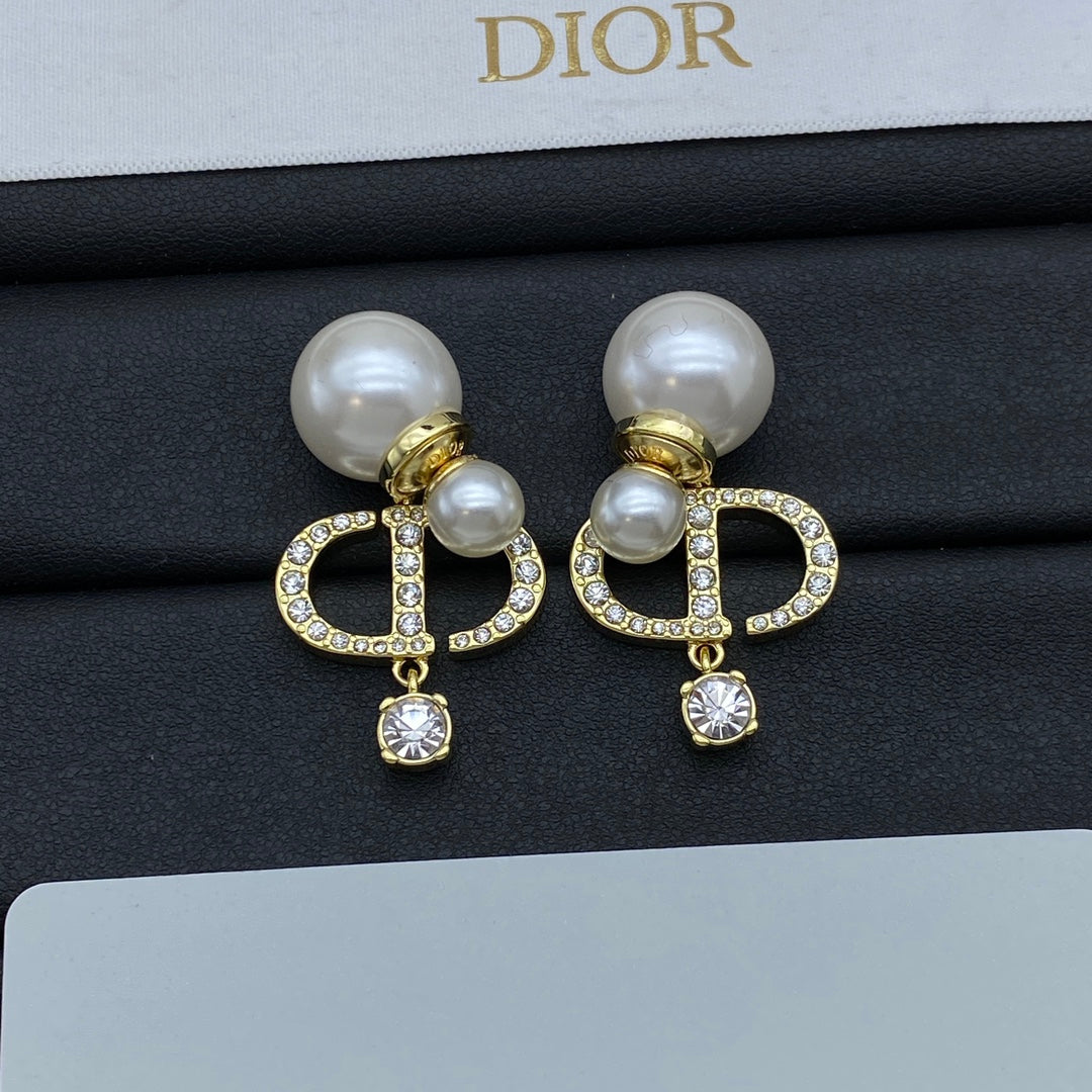 DEM249 New Arrive Fashion  with Diamond Pearl Earring  for Woman Jewelry To Choose