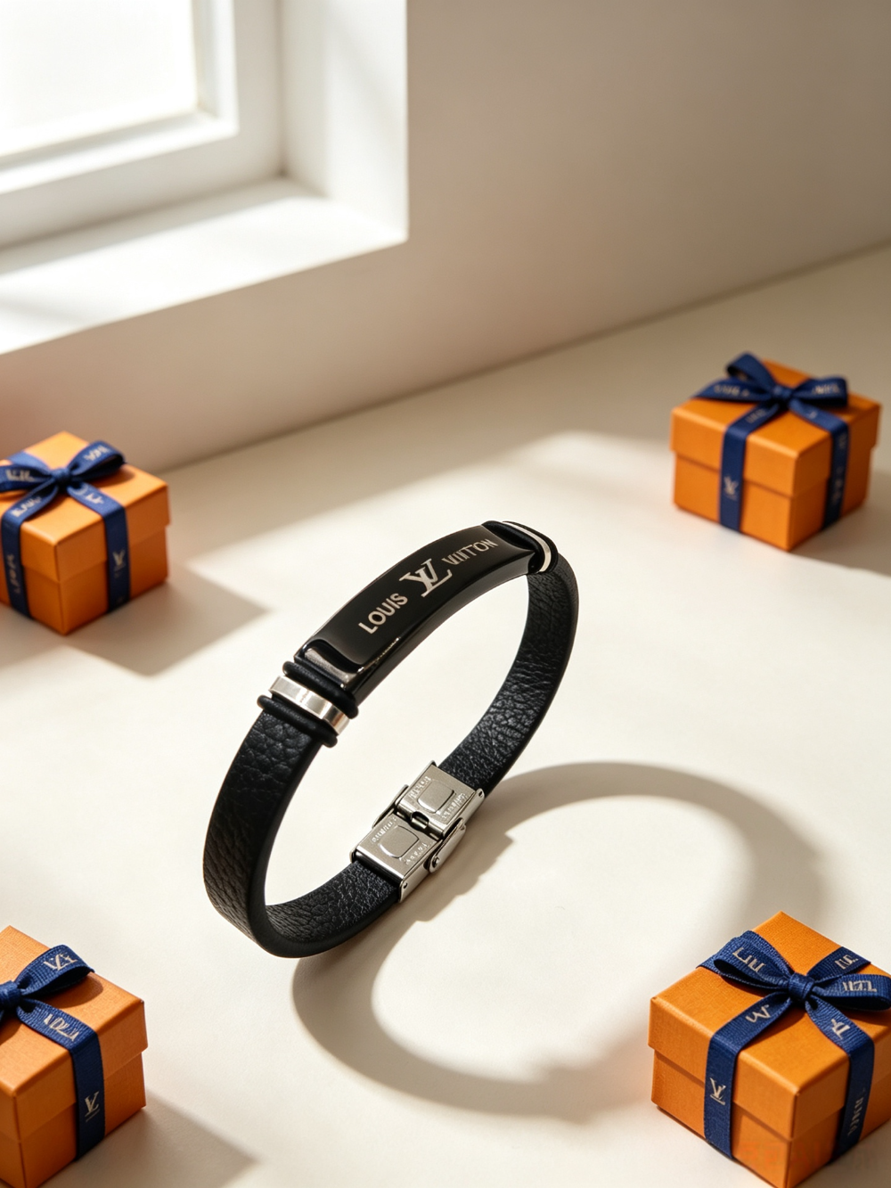 LEM567 New trendy three-dimensional metal letter bracelet a pair of ladies' accessories for couples
