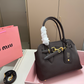 MIU07 New arrive fashion black brown coffee beige bag for woman hands bag beautiful gift to choose gift 30*21cm