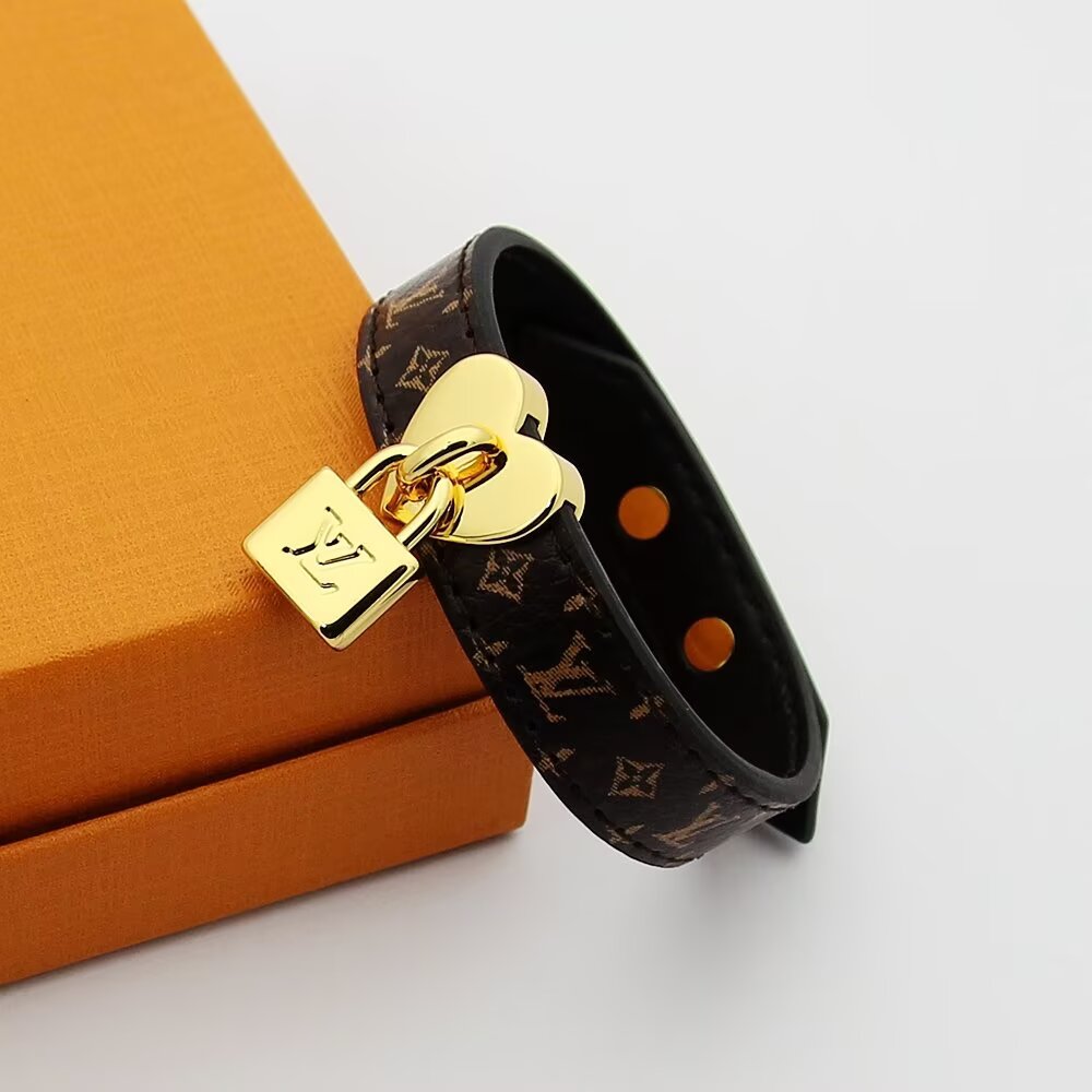 LEM261 Luxury Designer Jewelry Leather 18K Gold Plated Stainless steel Bracelet men Womens Wedding Gifts