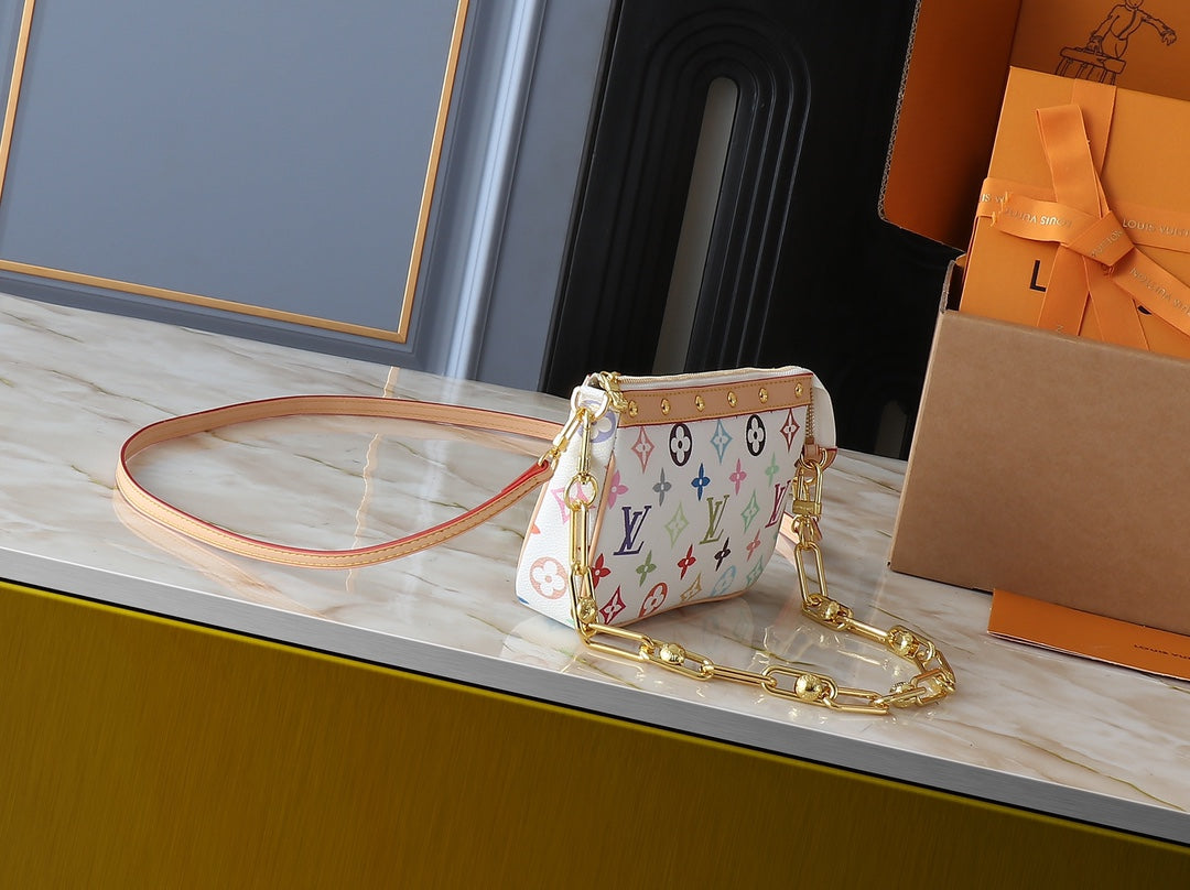 LEM248 Designer Bag Shoulder Bag Crossbody Bag Luxury Bag Purse Designer 2025 Texture Handbag Armpit New Mahjong Bag Temperament Fashion Clash Color Fashion Bag 22.0 x 13.0 x 4.0cm