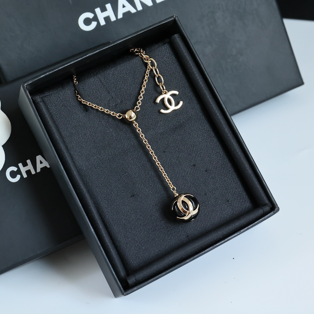 CEM474 Titanium steel  Hot sale fashion Necklace for woman black white color jewelry  for woman gift