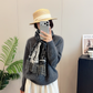 DEM329 new arrive  Hot sale brown black color fashion beautiful  scarf  for woman gift  to choose size 180*45cm