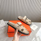 HEM102 Designer women Slippers sandals shoes for women mix color shoes high quality size 35 to 42