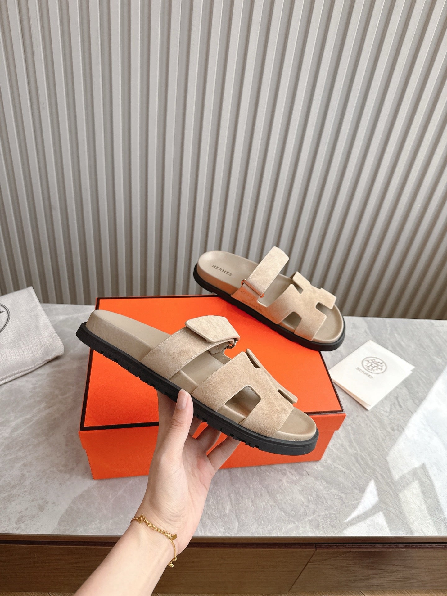 HEM102 Designer women Slippers sandals shoes for women mix color shoes high quality size 35 to 42