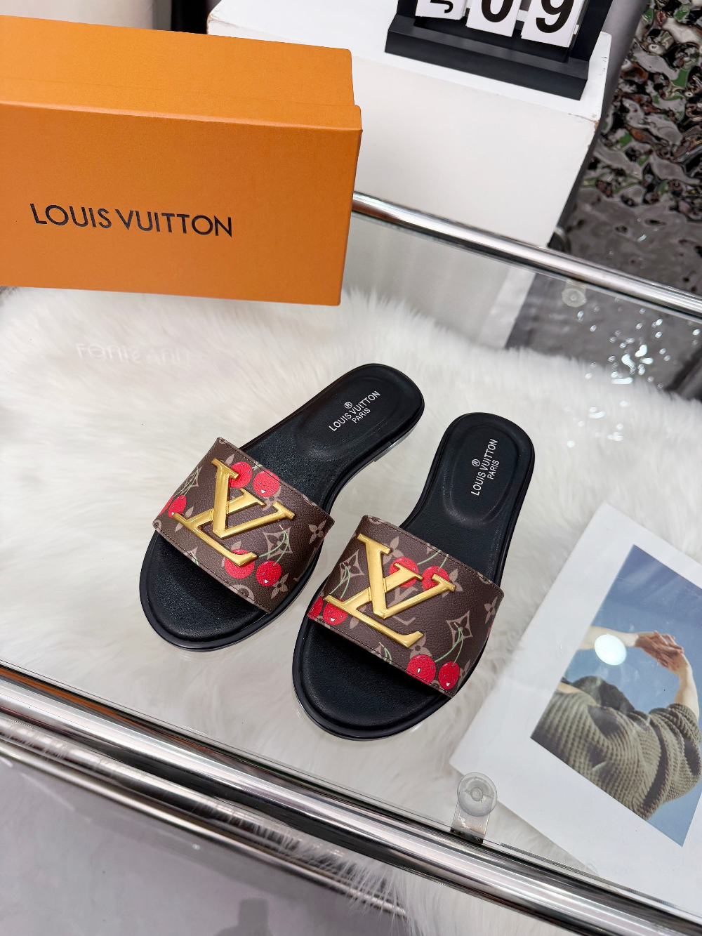 LEM535 New arrive fashion black brown blue shose for woman beautiful Slippers gift to choose