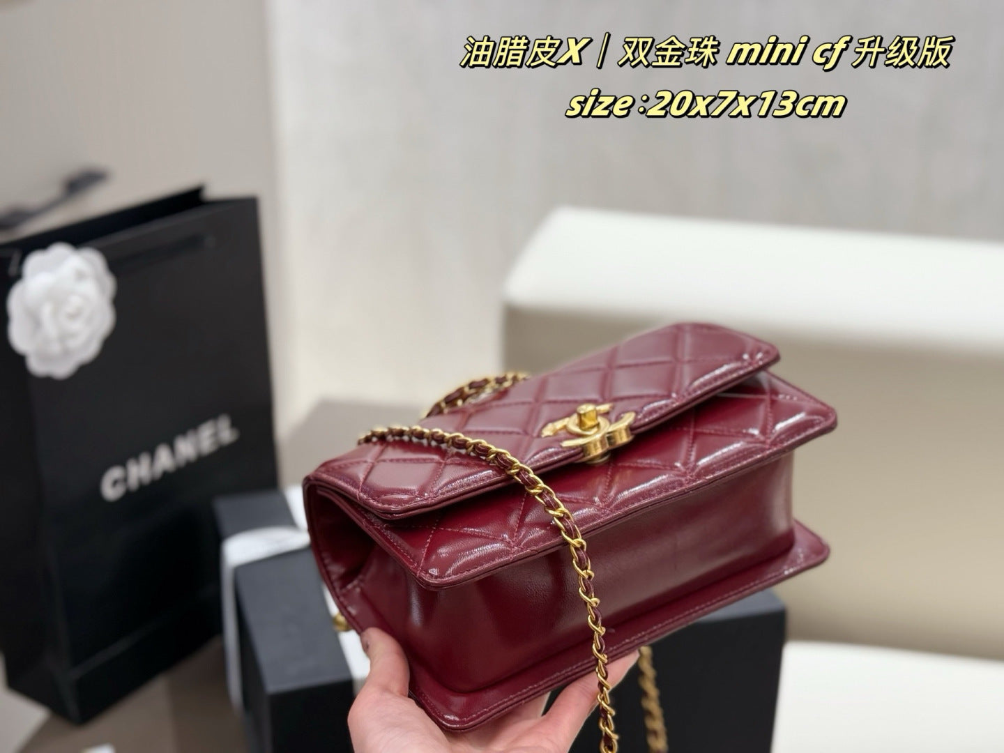 CEM242 New arrive fashion black white  red hand bag for woman beautiful gift to choose gift 20*3*17cm
